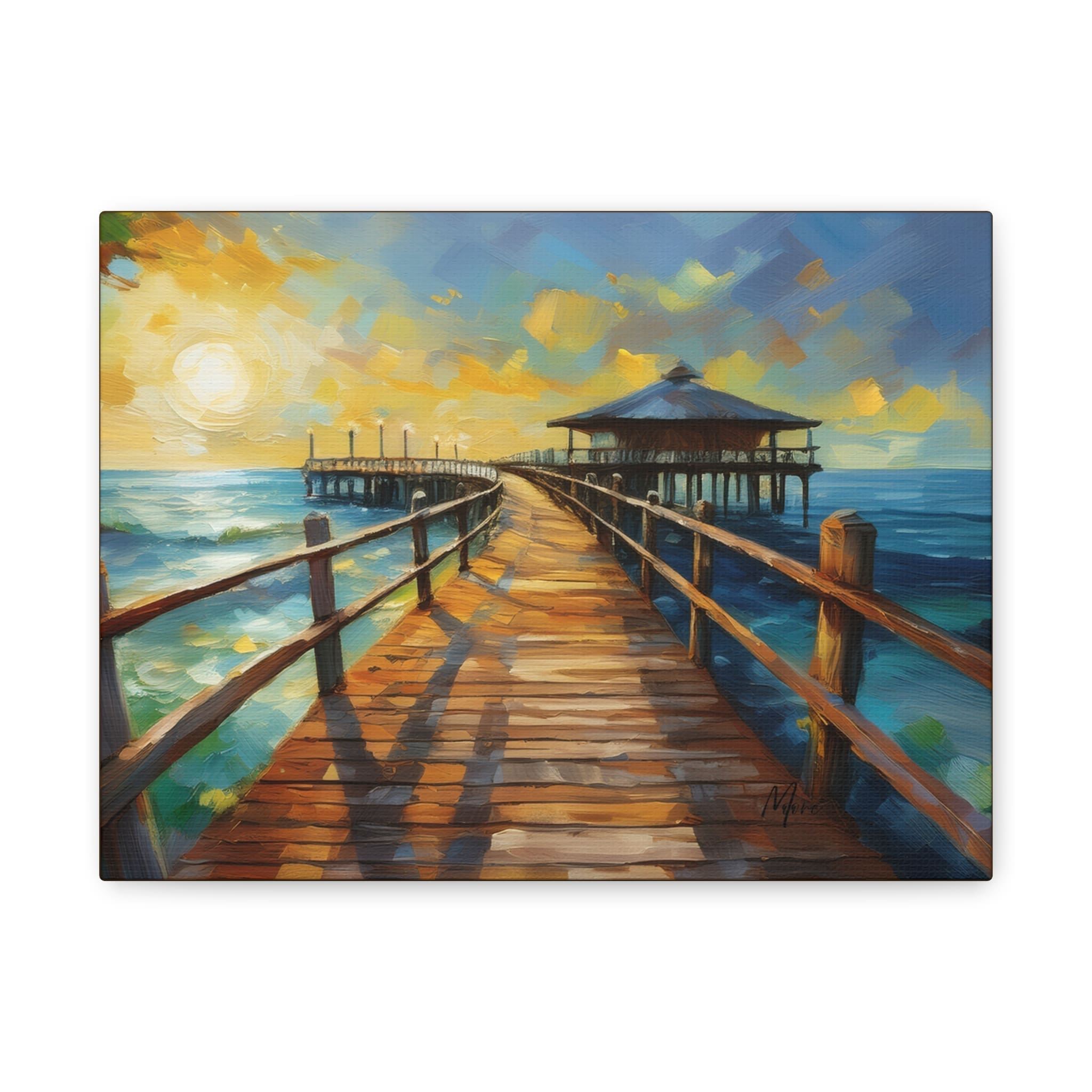 Canvas wall art featuring a peaceful seaside scene with calm waves, soft skies, and coastal tones—ideal décor for beach-themed or tranquil interior spaces”