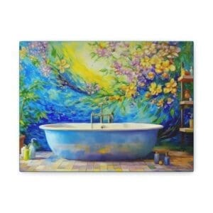 Calming wall canvas art featuring soft colors and soothing designs—perfect décor to create a relaxing, spa-like atmosphere in bathrooms