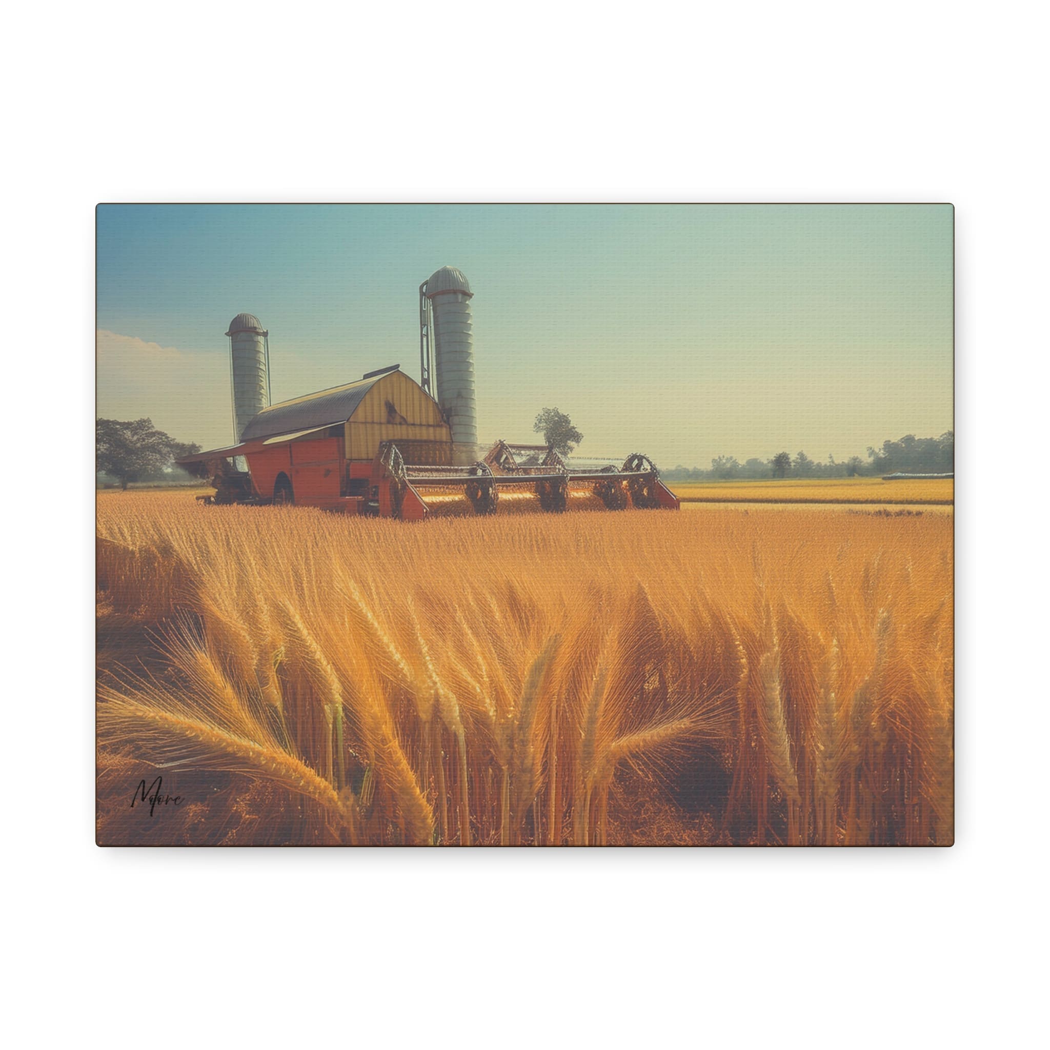 Canvas print featuring rustic farmhouse elements like weathered wood, vintage accents, and country charm—perfect wall décor for farmhouse-style interiors”