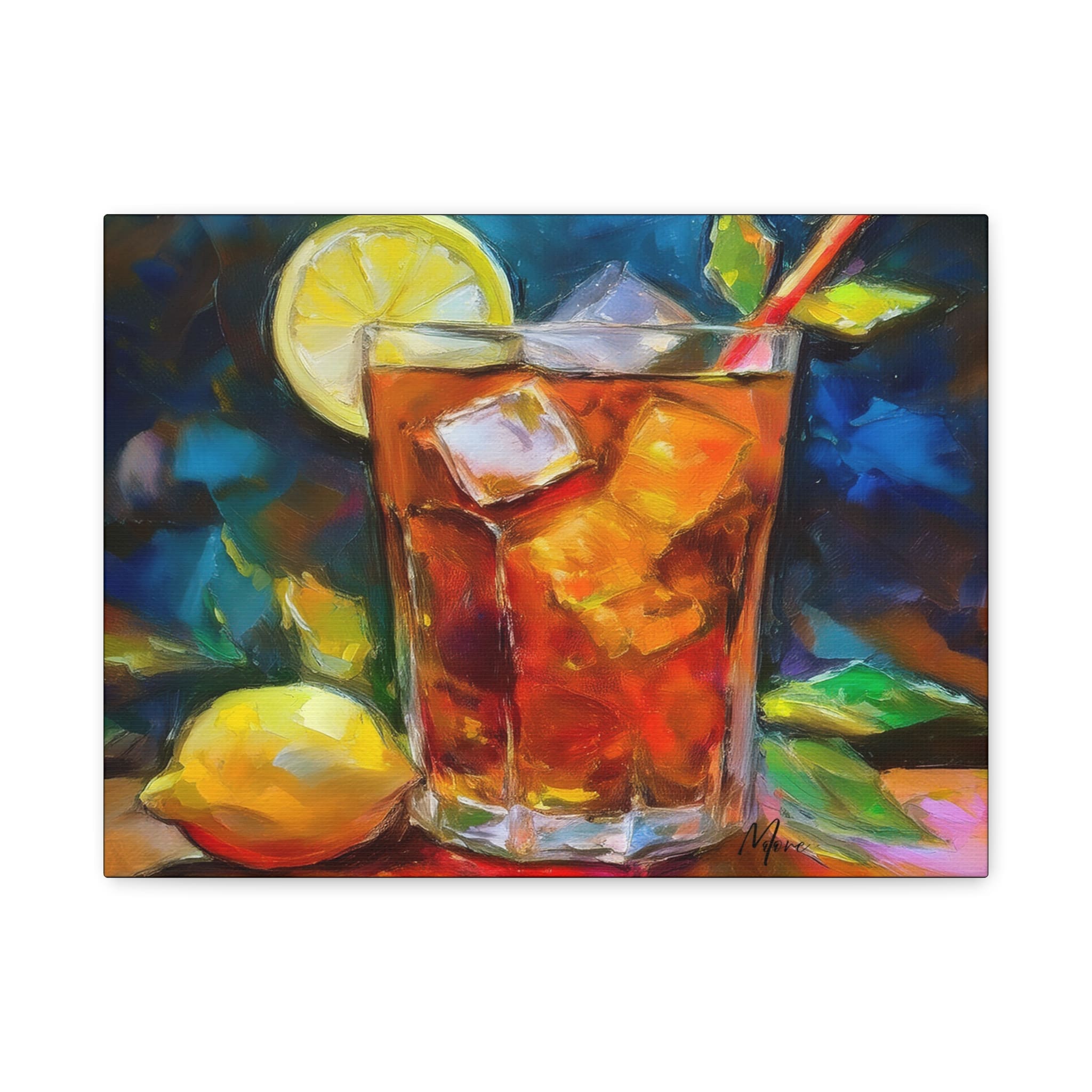 Canvas print featuring a cozy wall décor for kitchens, cafés, or tea-themed spaces”
