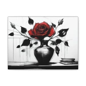Modern canvas art featuring a single elegant rose in soft, refined tones—perfect wall décor for romantic, minimalist, or contemporary interiors”